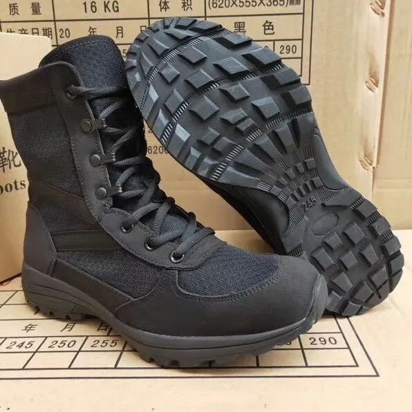 Men's Combat Jihua Outdoors Military Boots Summer Breathable Ultra-Light Flying Eagle Special Forces Tactical Hiking shoes