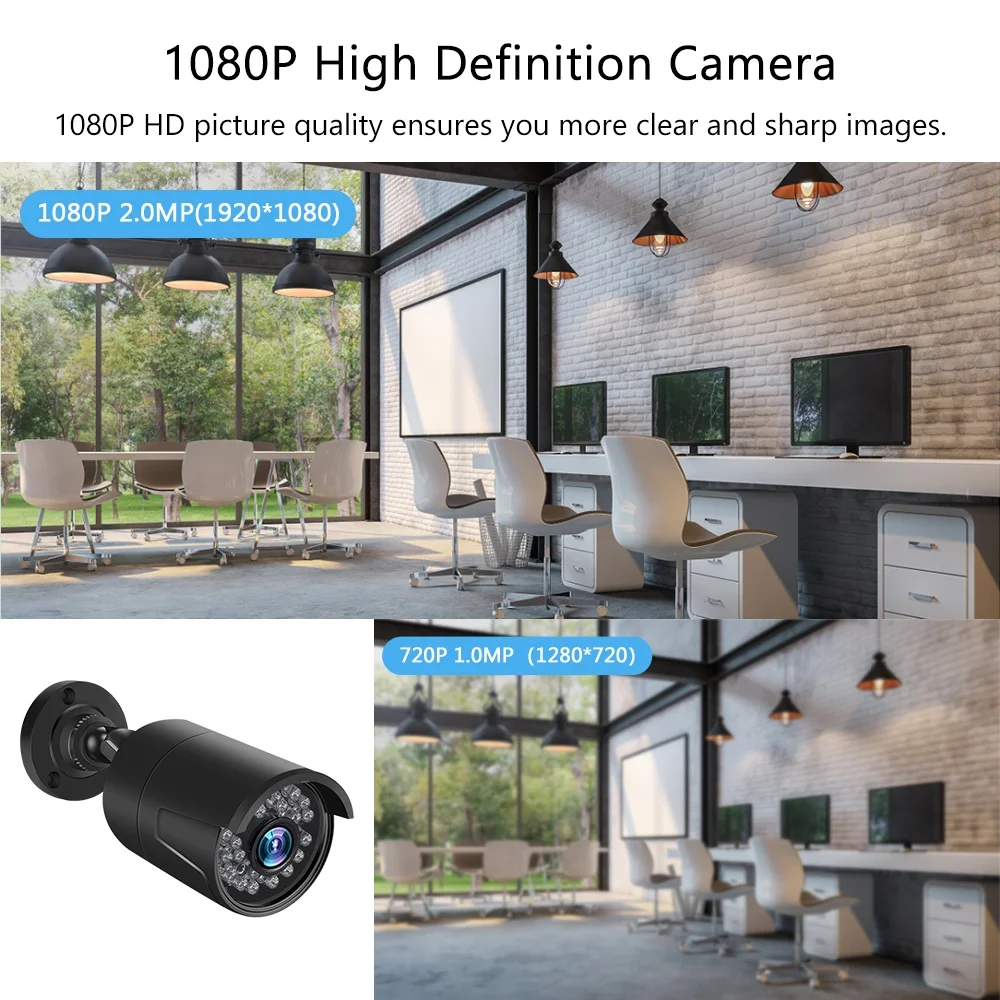 Система видеонаблюдения 2.0MP 1080P аналоговая камера системы безопасности система