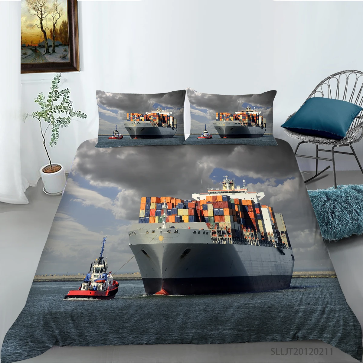 

Fashion 3D Bedding Set Airplane Duvet Cover Aircraft Quilt Cover Home Textile Bedding Plane King Single Double Sizes