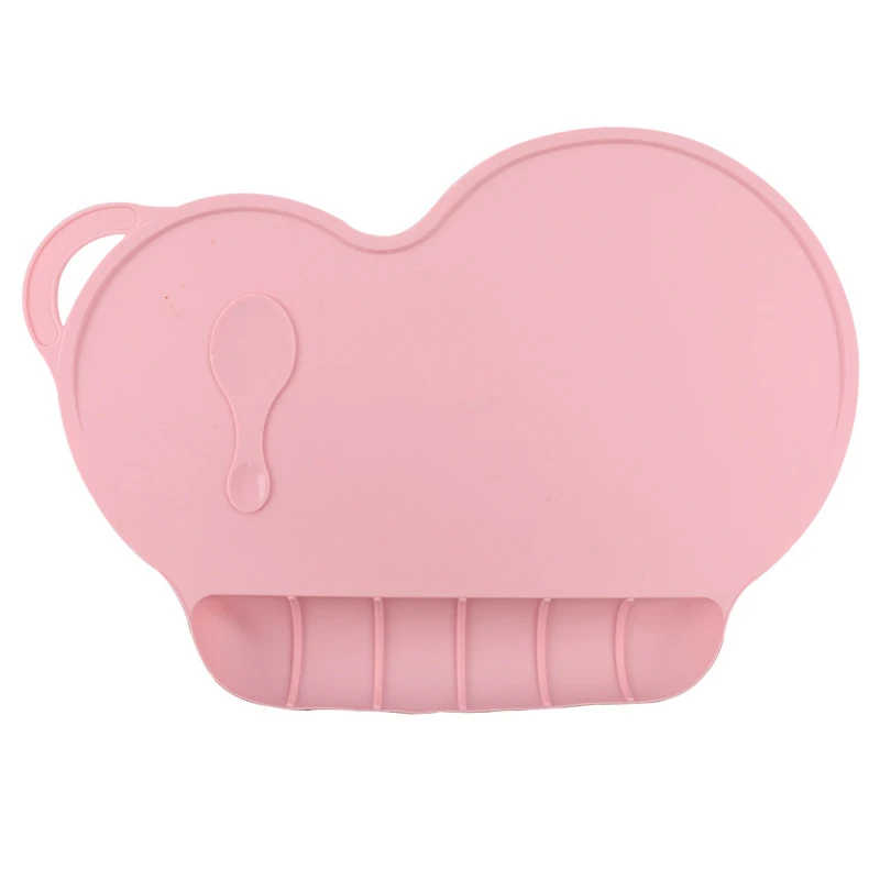 Manteles Individuales de silicona para ni&ntilde;os, manteles port&aacute;tiles de grado alimenticio, f&aacute;ciles de limpiar, impermeables, antideslizantes y plegables-5