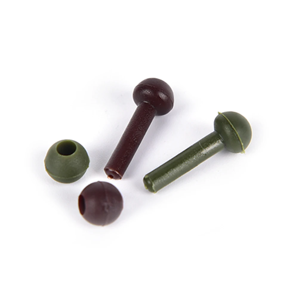 

NEW 30PCS Carp fishing heli chod beads with UK 8# Ring swivels rubber beads with quick change swivels