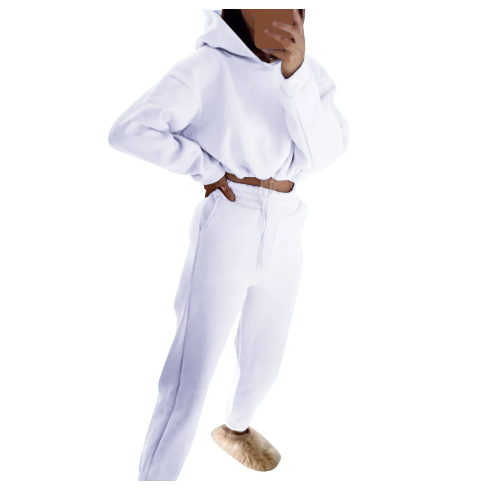 

Two Pieces Set Casual Tracksuit Women Women's Sets Oversized Hooded Long Sleeve Sweatshirt Hoodie Sport Pants Lady Suit #463