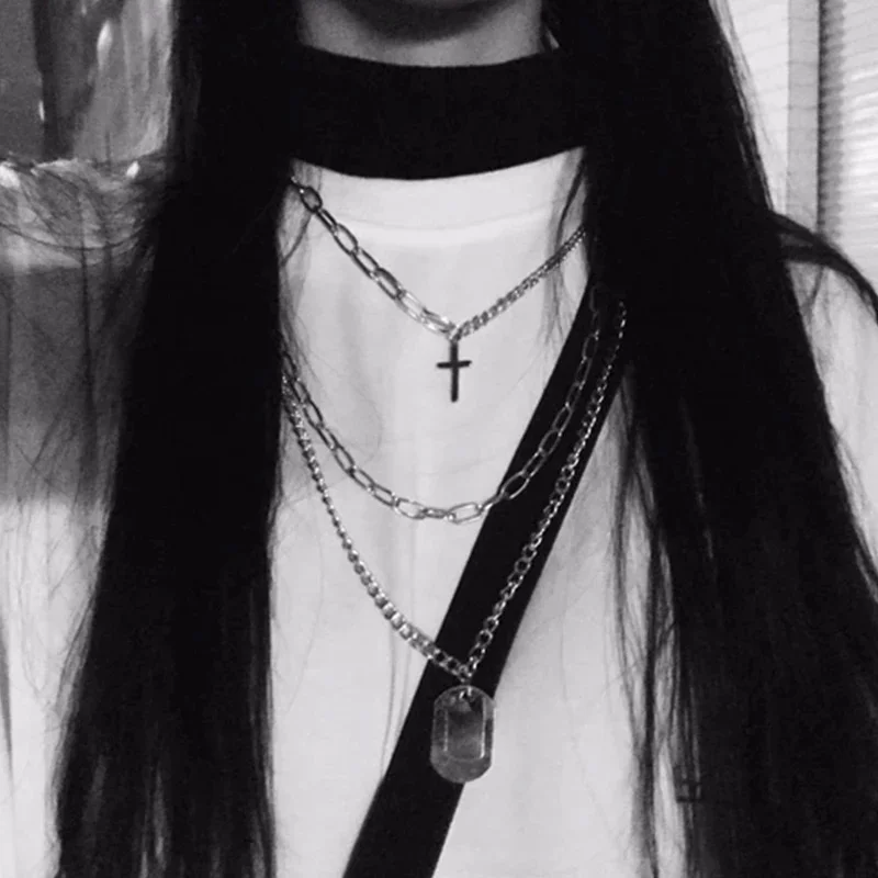 Новая личность крест квадратная металлическая многослойная хип хоп Длинная