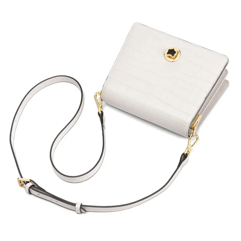 

Real Cowhide Messenger Bag 2021 New Fashion trend personality chain small square bag famous brand all-match shoulder bag
