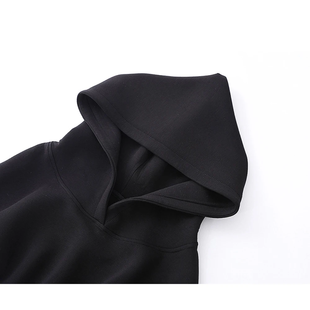 

harajuku Black Long Hoodies Women VD1667 Long Sleeve Goth Gothic Punk Hoodie Sweatshirt 2021 Spring Tops