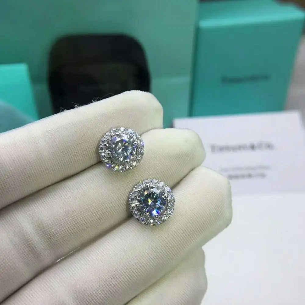 Женские и мужские серьги-гвоздики из серебра 2019 пробы с фианитом | Украшения