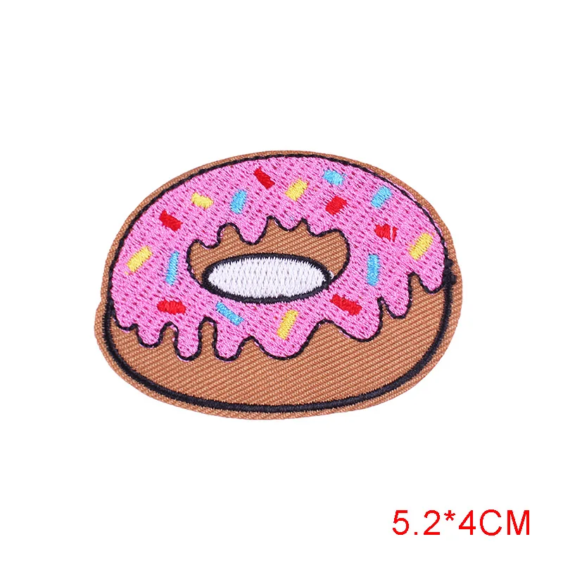 DIY мультяшный пищевой патч вышитые патчи для одежды железная деталь радужные