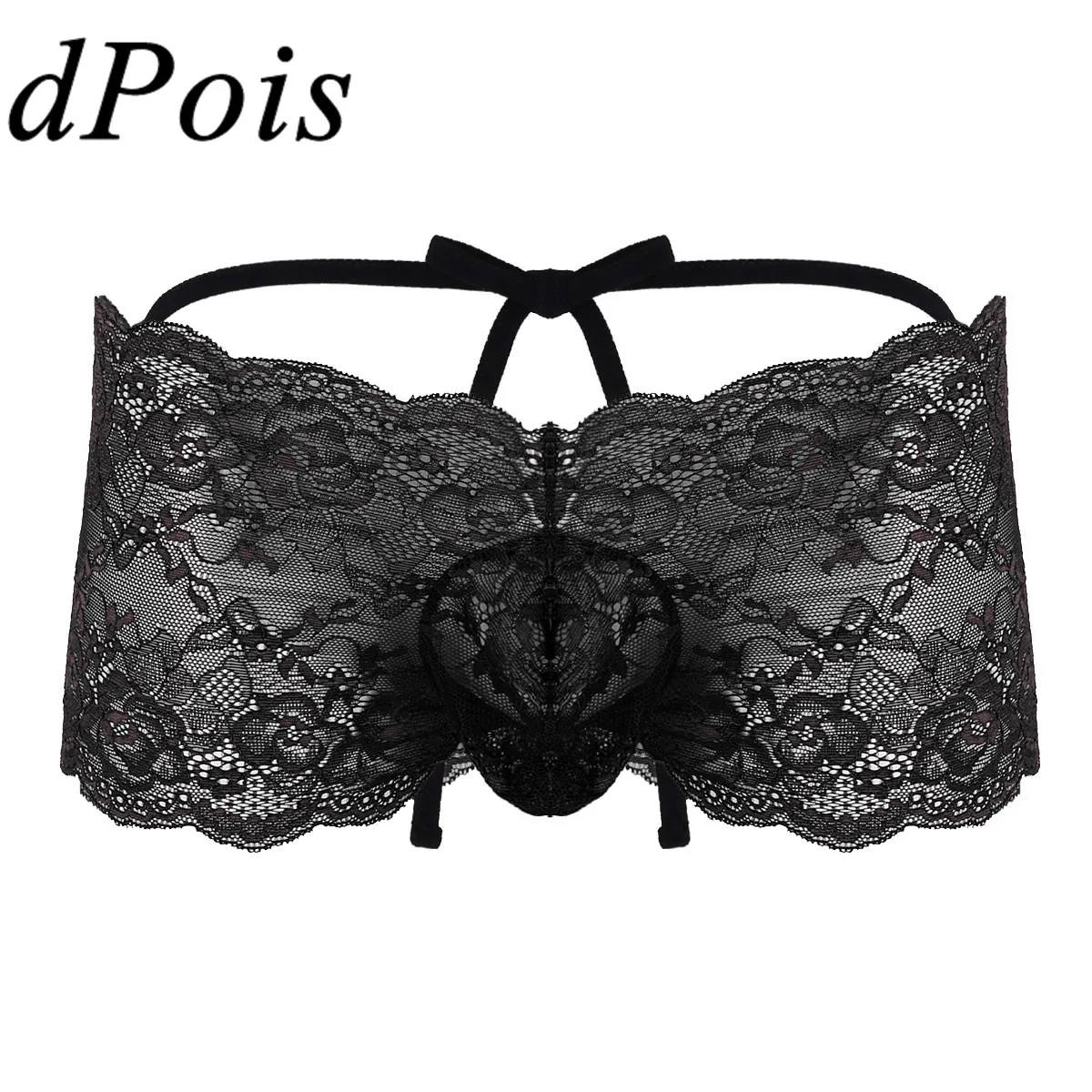 Мужские кружевные трусы DPOIS сексуальное прозрачное Бандажное нижнее белье с