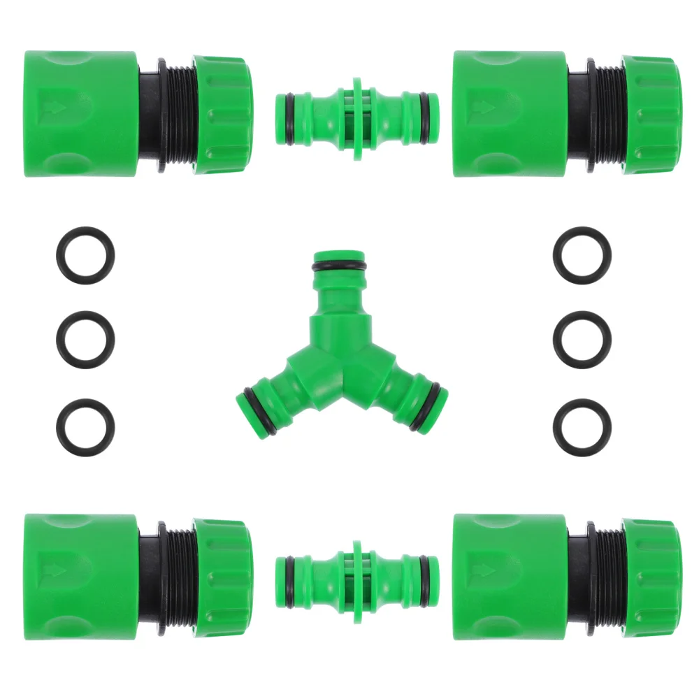 

7pcs Water Pipe Connector Garden Hose Connector with 6pcs Sealing Rings