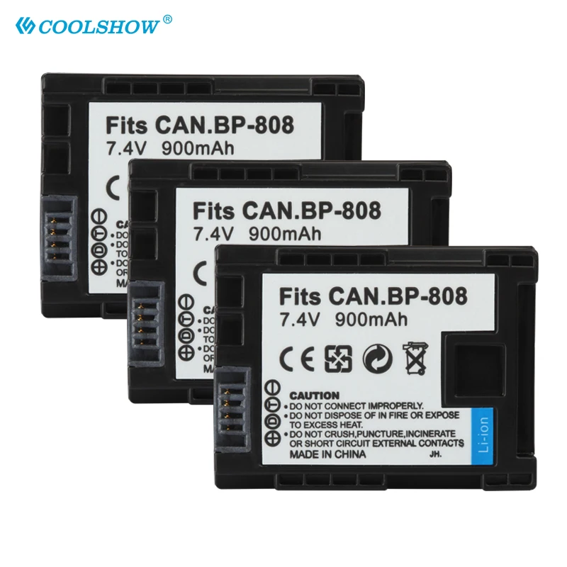BP 808 809 819 827 BP808 Батарея для Canon FS300 FS100 XA10 VIXIA HG20 HF21 HFS11 HF S10 HF11 900mAh батареи|Цифровые