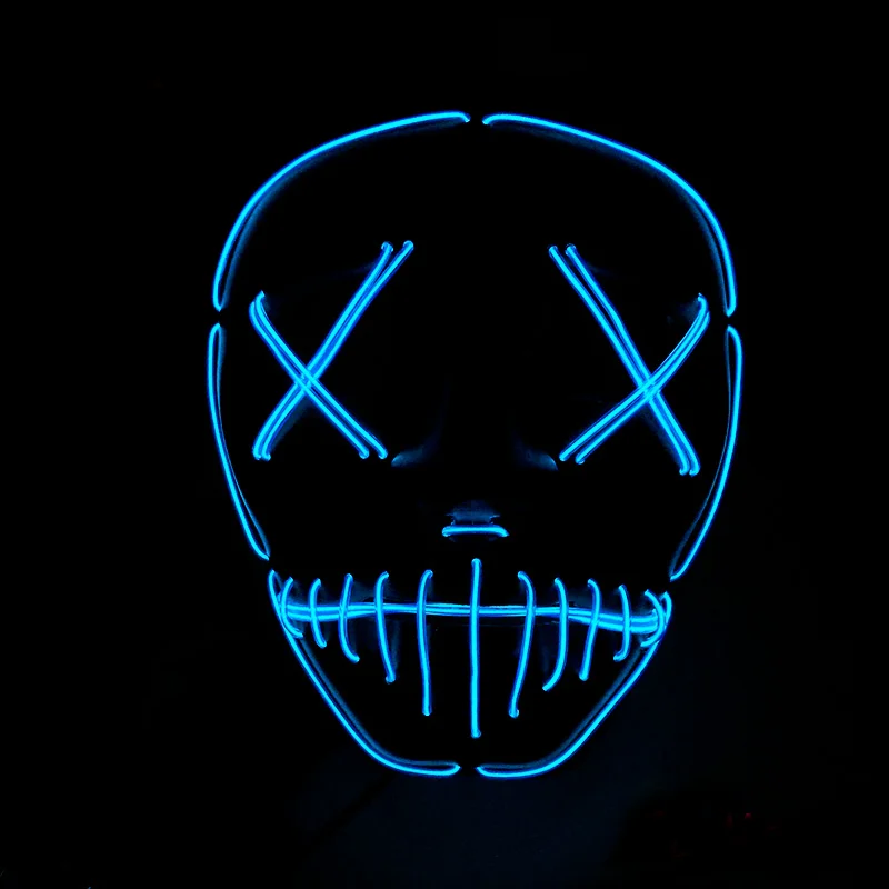 Светящаяся замаскированная маска для лица аксессуары неоновая светильник ная