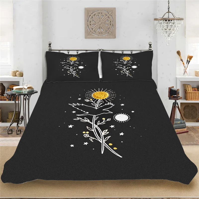 Художественный натуральный Тотем птица двойной один постельный комплект