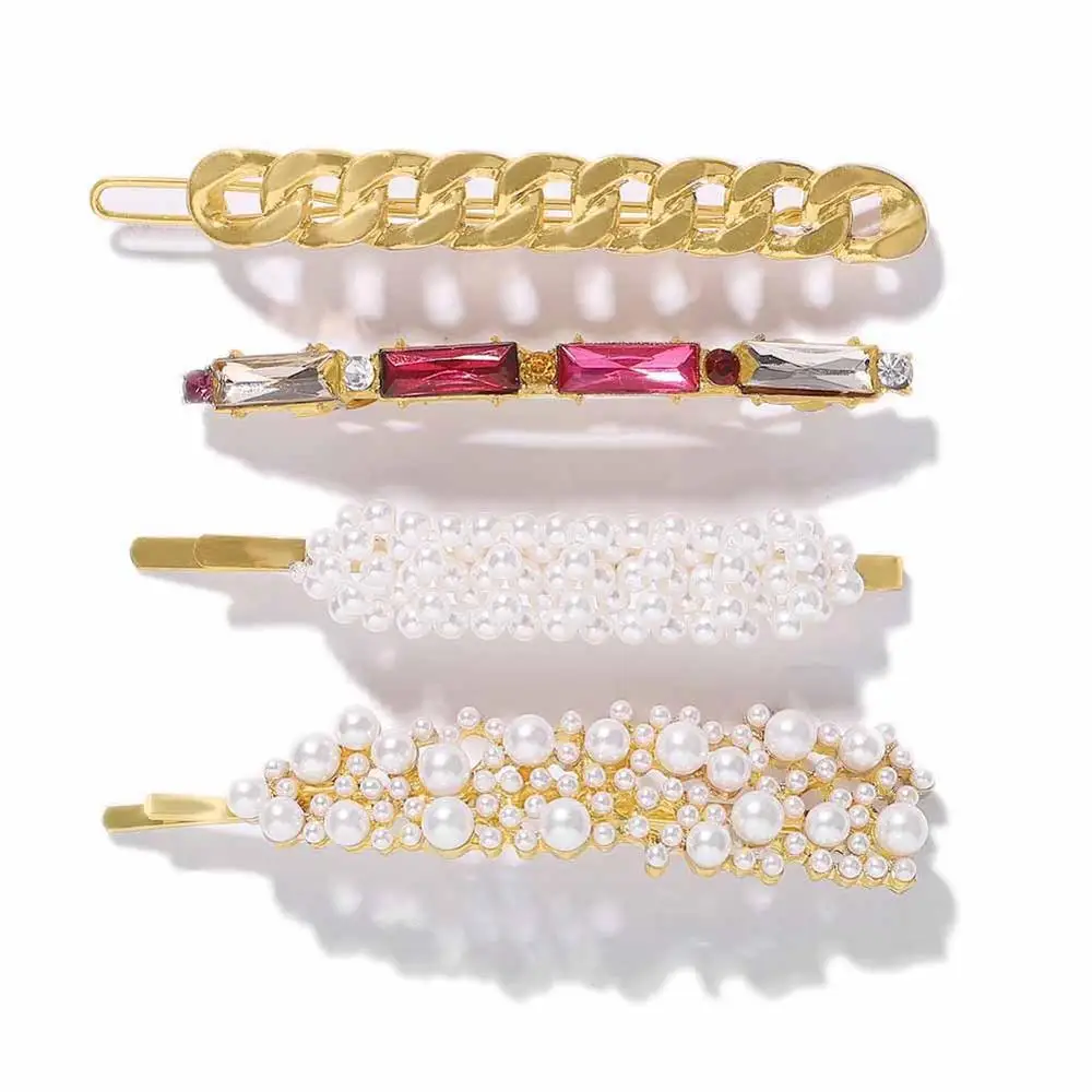 Best lady Trendy Hair Pins Sets For Women Wedding Korean Simulated Pearls Girls Party Bohemian Headwear Gifts Hair Accessories - Цвет: 23