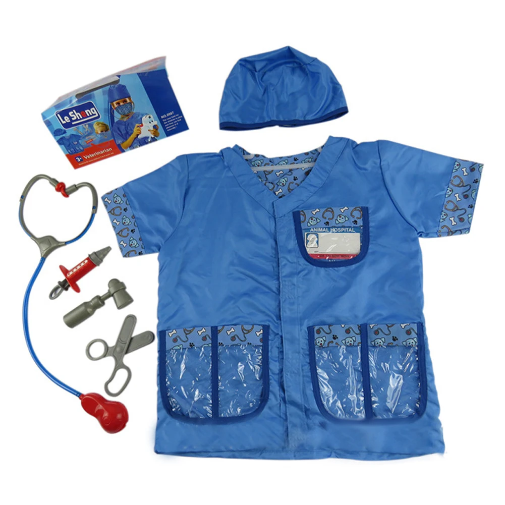 

Children's Veterinary Uniforms Children's Costumes Set Stage Performance Props Cotton Material Contains Doctor Props Over 3 Good