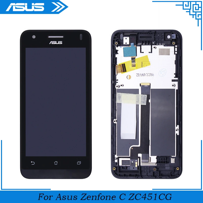 Для Asus Zenfone C ZC451CG Z007 ЖК дисплей 4 5 дюйма дигитайзер сенсорного экрана в сборе для