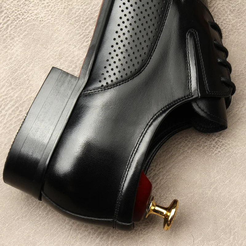 Туфли мужские из натуральной кожи Классическая Удобная дышащая деловая обувь