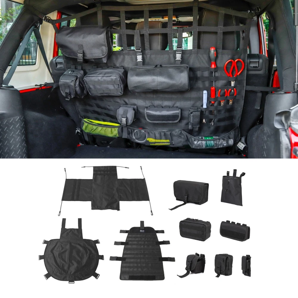 

Trunk Organizer Pocket Seat Back Storage Bag for Suzuki Jimny 2019 2020 2021 JB74 JB64 JB43 Car Interior Accessories Black