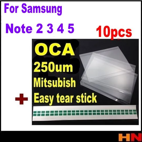 10 шт. OCA для Galaxy Note i9220 N7000 2 3 4 5 N910 N9000 N7100 оптический прозрачный клей двусторонний
