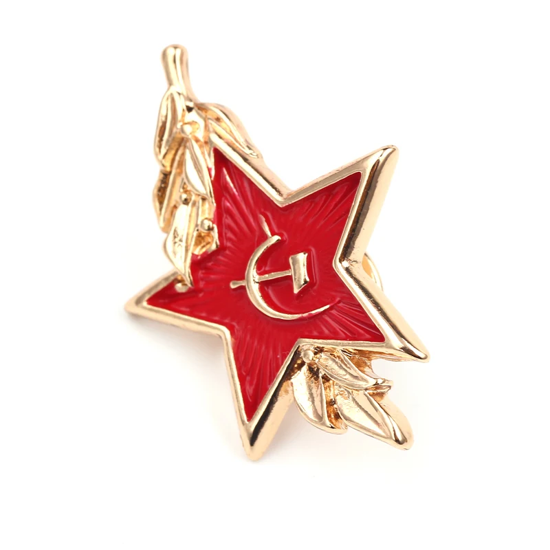 СССР символ холодной войны Советская CCCP Красная звезда эмалированная булавка серповидная брошь с изображением молотка значок подарка значок КНОПКА нагрудная булавка для пальто Кепка подарок