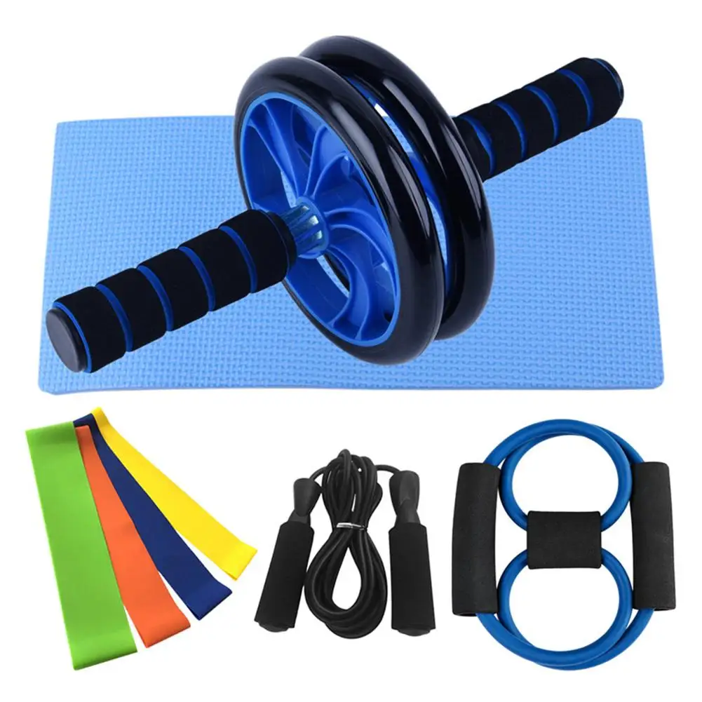 

AB Wheels Roller Stretch Elastic Abdominal Yoga Resistance Band Skipping Rope AB Roller For Abdominal Muscle Trainer Exercises
