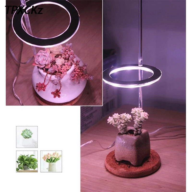 LED Grow Light Full Spectrum Phyto Lamp USB Phytolamp 5V Angel Ring Indoor | Освещение