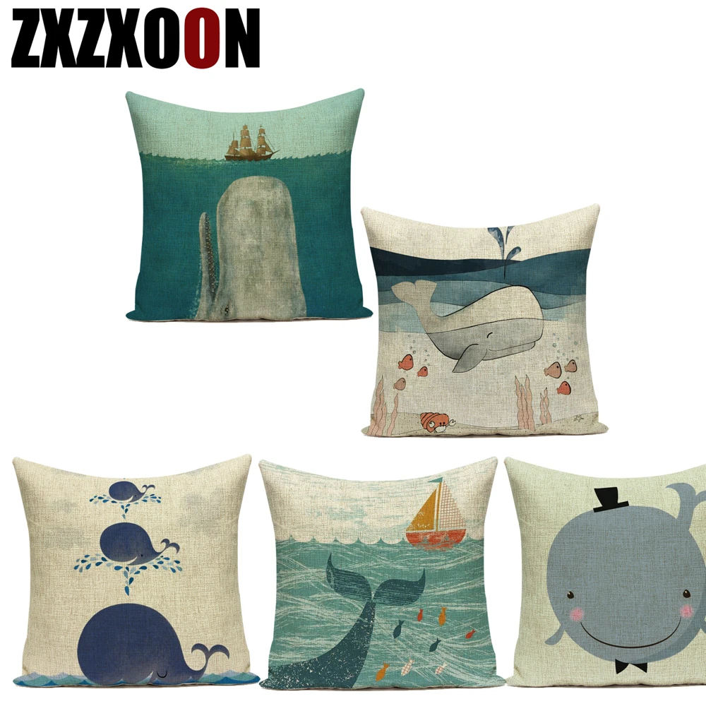Декоративный чехол для подушки из полиэстера с милыми мультяшными животными