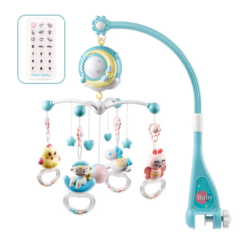 Baby Toys Crib Mobiles Rattles Music Educational Bed Bell Carousel for Cots Projection Infant 0-12 Months Newborns |