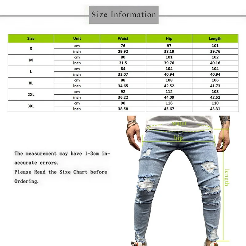 

NEW Men Stretchy Ripped Skinny Biker Embroidery Print Slim Fit Jeans Destroyed Hole Taped Denim Scratched High Quality Jean