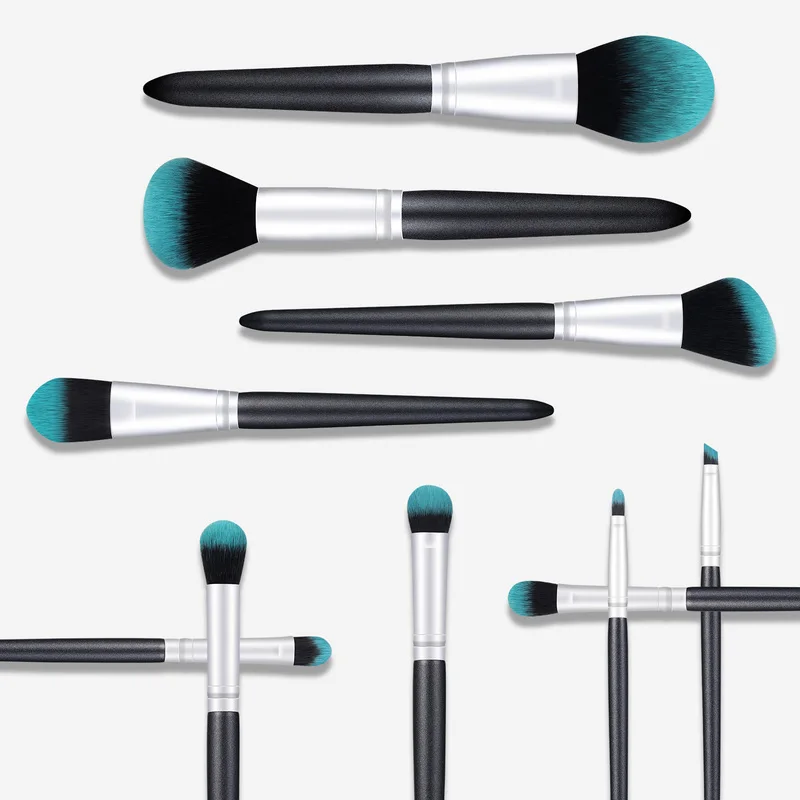 Новинка кисти для макияжа 10 шт. зеленые наборы косметические красивые Румяна