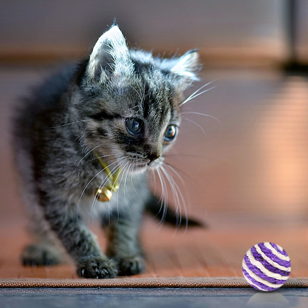 

17pcs/set Funny Kitten Ball Toys Bell Ball Toy For Pet Cat Dog Pet Cat Interactive Training Chew Ball Toy