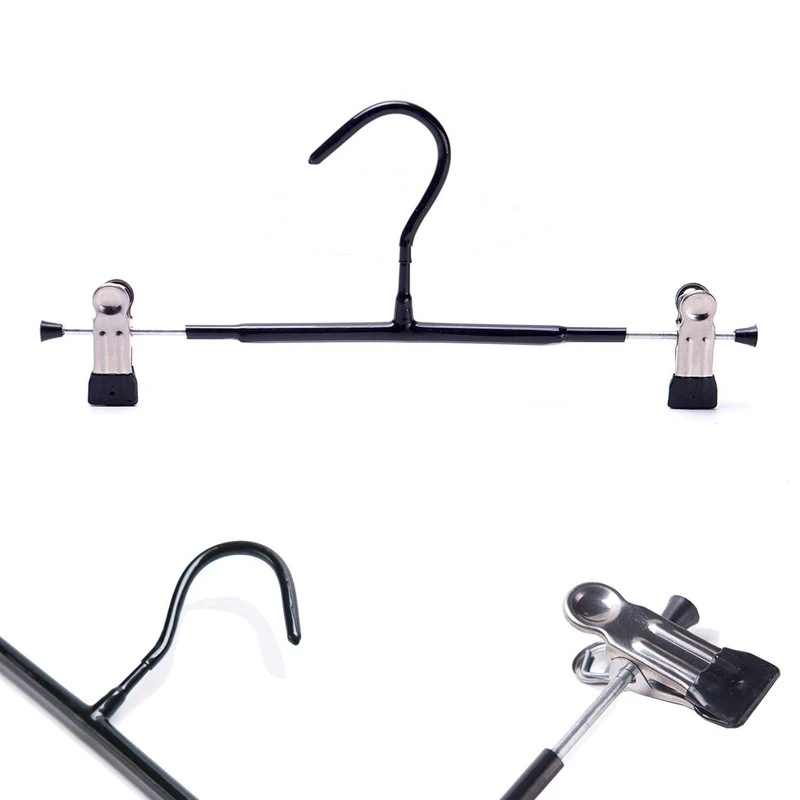 Вешалка для брюк вешалки юбок с регулируемыми зажимами 10 упаковок одежды