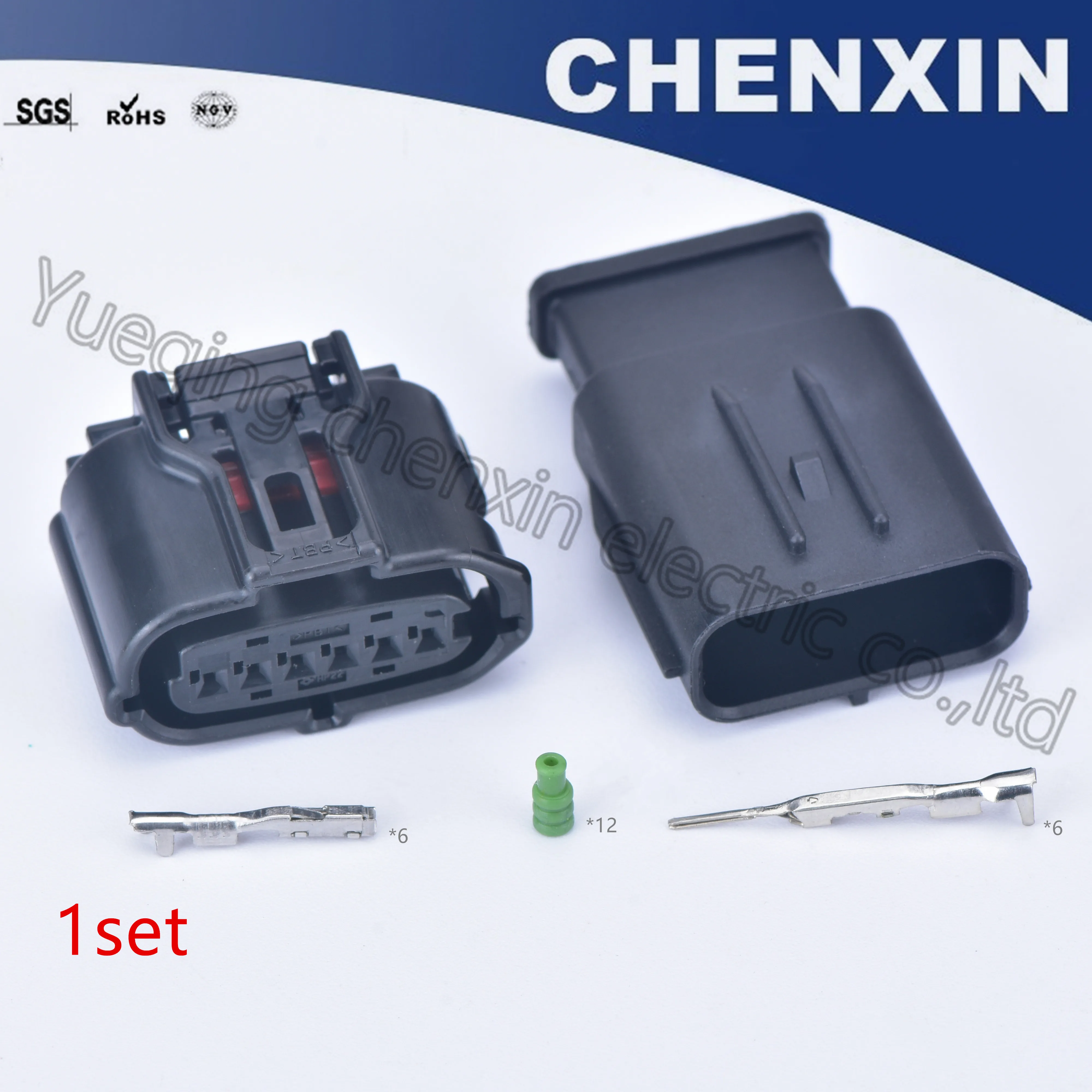 Черный 6 контактный автомобильный водонепроницаемый разъем автомобильное