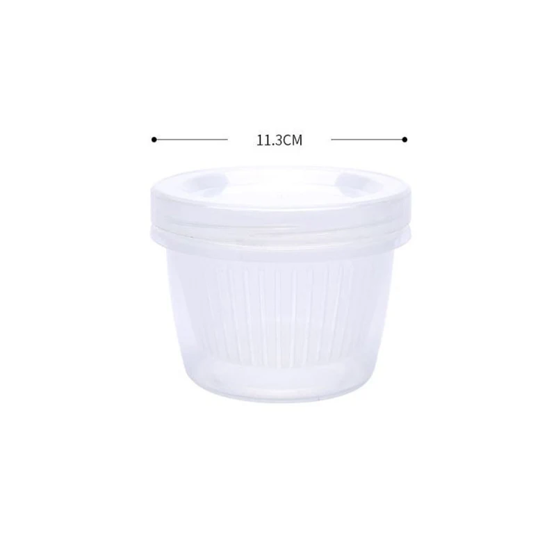 Двухслойная круглая сливная герметичная коробка для имбирного чеснока лука