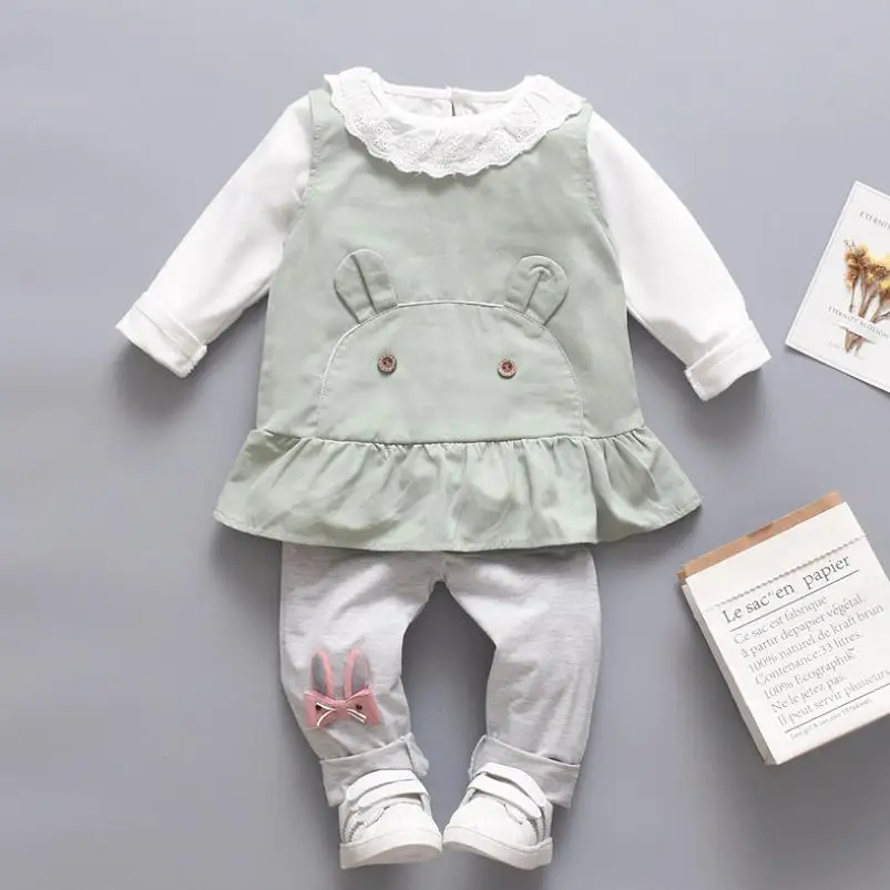 Новая весенне осенняя одежда для девочек жилет футболка с длинными рукавами