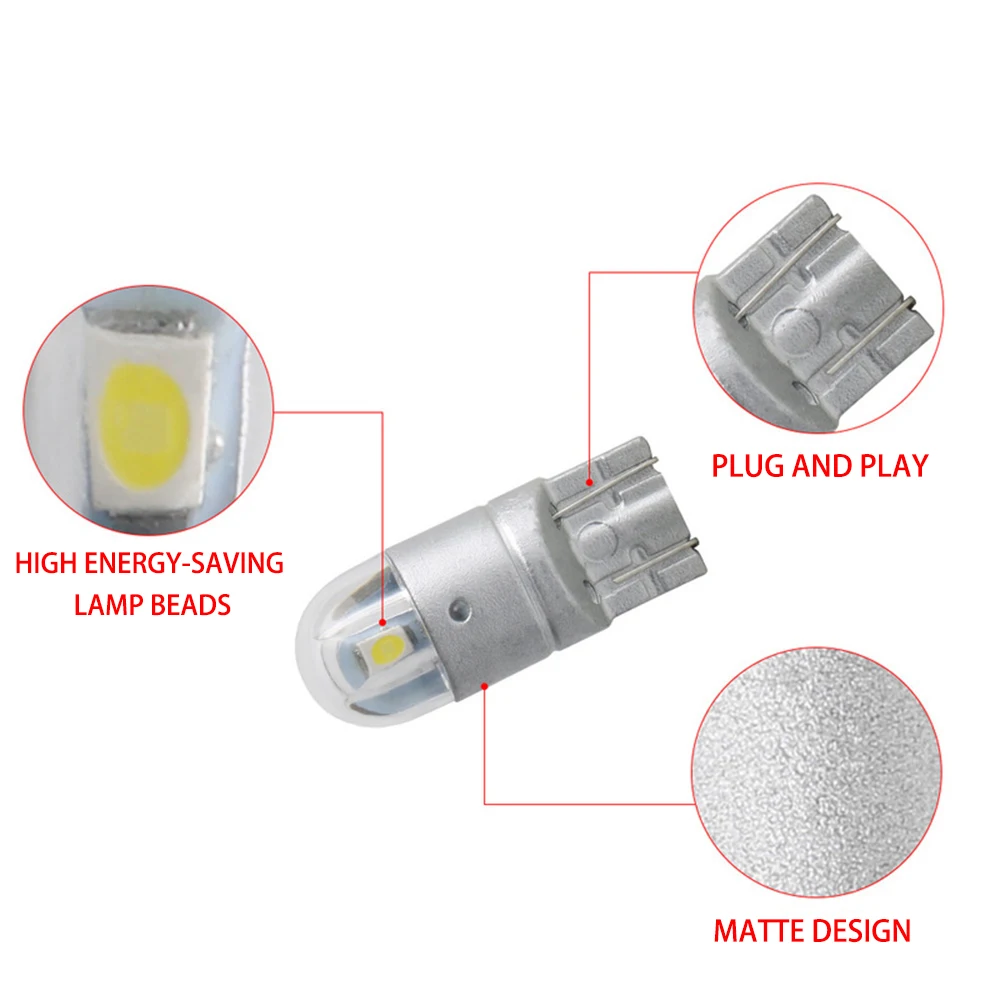 10 шт. автомобисветильник светодиодные лампы T10 2 SMD 3030 W5W WY5W 192 501 2SMD|Сигнальная