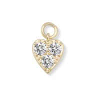 cubic zirconia stones gold plated copper love heart charm connector brass cz pendant 2021 new fashion bracelet pendant make diy