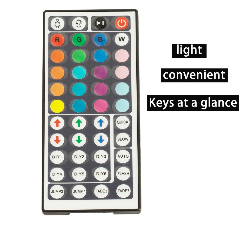 

SMD3528 10 meters 600 lights non-waterproof RGB color changing soft LED strip with 44 key IR controller in stock