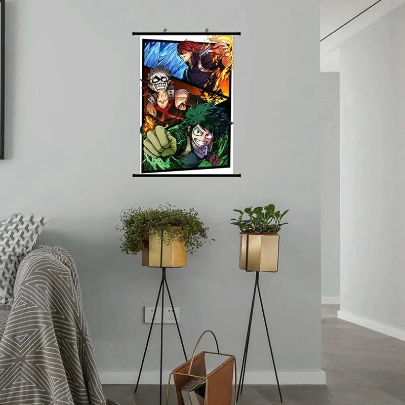 Японское аниме боку нет героев академии холст Свиток живопись украшение для дома