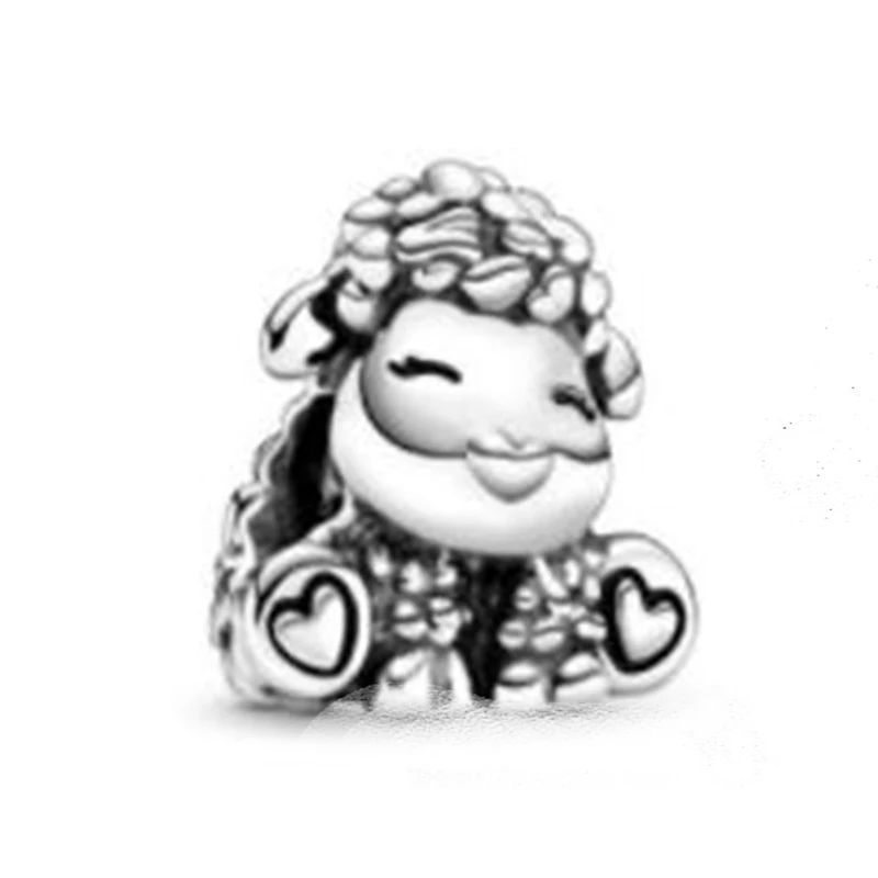 

Poodle Puppy Dog Dangle Charm 100% Real 925 Sterling Silver One World Dangle Charm Fit Original Bracelet DIY Jewelry