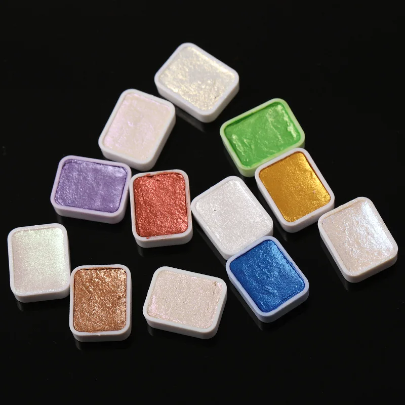 

Blooming Shimmer Solid Nail Art Pigment Set Manicure Glitter Colorful Painting Flowers Paints Watercolor Powder 1/6pc