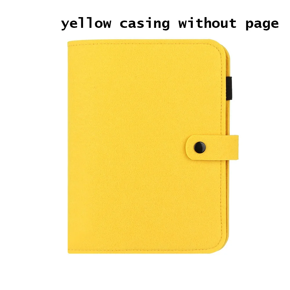 Yellow A5 A6 войлочный Тканевый блокнот бумажный планировщик внутреннее кольцо для страниц Настольный держатель бумаги портативный дневник подарок - Цвет: Yellow