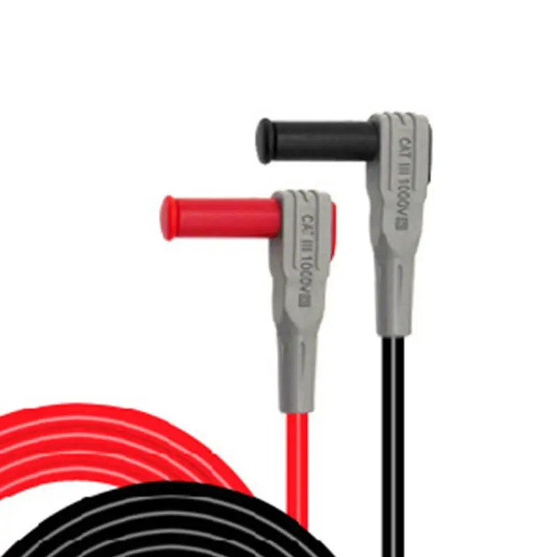 

1 Pair P1033 4mm Banana Plug Test Wire Multimeter Straight to Curved Cable U90A