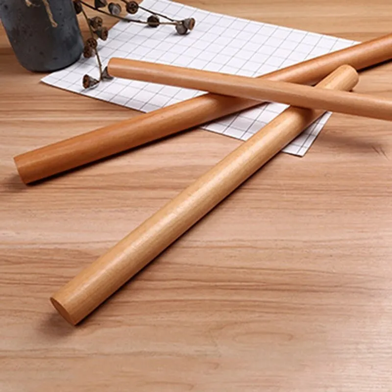 

Multi-function Fondant Cake Dough Roller Solid wood Wooden Rolling Pin kitchen Cooking Tools Baking 4 Size Household