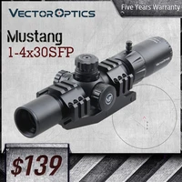 vector optics mustang 1 4x30sfp riflescope 12 moa adjust with turret lock feature 3 color illumination for ar 15 m4 sight
