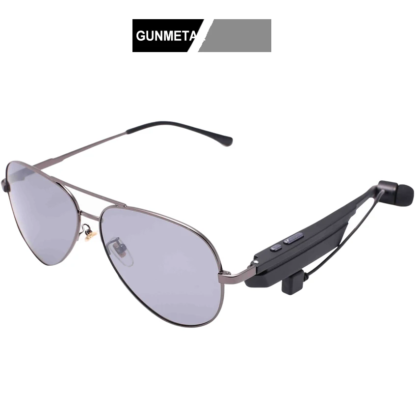 Conway Music Sunglasses Bluetooth Speaker Headset with Earphone Smart Audio Sun Glasses Pilot Polarized Lens for Women Men