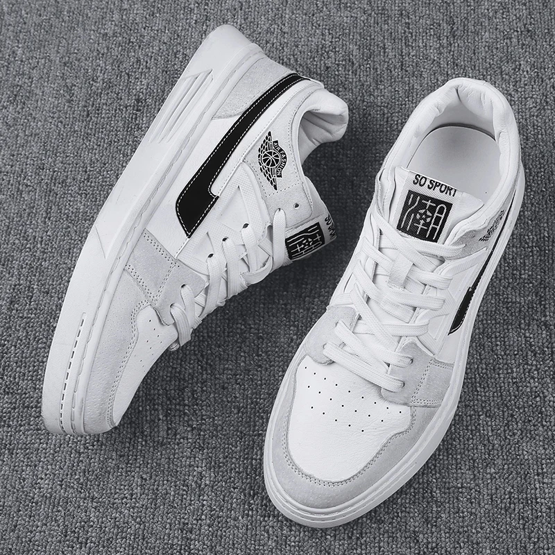 

SONECHOKI Fashion Skateboarding Shoes Men Hard-Wearing Sneakers Comfort Outdoor Trainer Lace Up Casual Gym Sport Walking Shoes