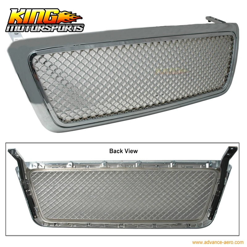 Подходит 2004 2008 05 06 07 Ford F150 F 150 вафельная Хром Передняя решетка сетки ABS США