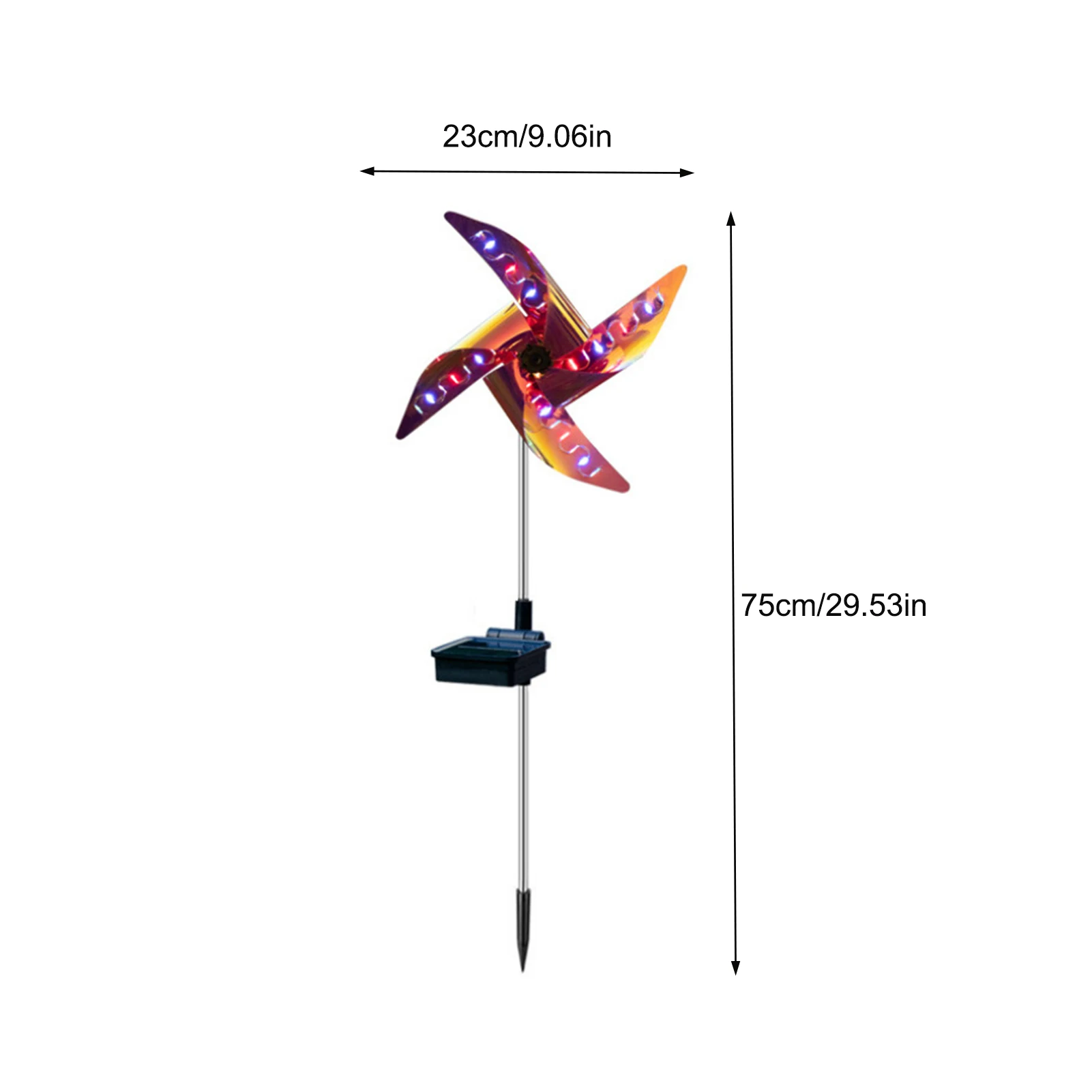 

2pcs LED Spot Light Garden Path Landscape Lights 32LED Solar Ground Light Outdoor Decorative Windmill Waterproof Night Light