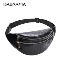 crocodile chest bag waist packs for unisex female pu leather fanny packs 2019 new women fashion high quality belt chest bags