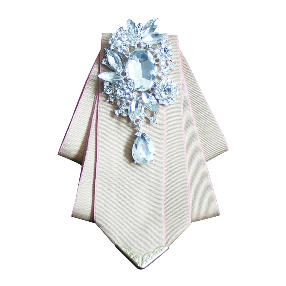 

Men Corsage Clothes Accessories Proms Charming Necktie British Style Wedding Party Pre Tied Jewelry Gift Rhinestone Bow Tie